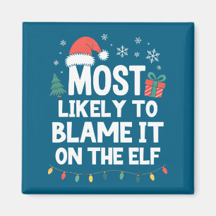 Wahrscheinlich gibt er es dem Elf zur Weihnachtsze Magnet