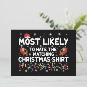 Wahrscheinlich hasst man passende Weihnachten  Einladung