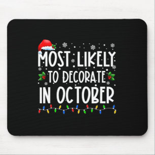 Wahrscheinlich im Oktober dekoriert Lustige Famili Mousepad