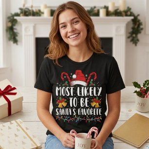 Wahrscheinlich Santa Claus' Lieblings-Witziges Wei T-Shirt