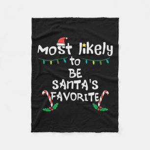 Wahrscheinlich Santas Lieblings Weihnachts Weihnac Fleecedecke