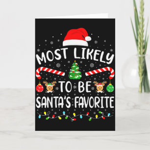 Wahrscheinlich Santas Lieblingsfamilie Matching  Karte