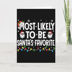 Wahrscheinlich Santas Lieblingsfamilie Zusammenpas Karte
