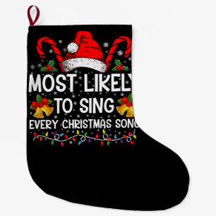 Wahrscheinlich singen sie jedes Weihnachtslied Xma Großer Weihnachtsstrumpf