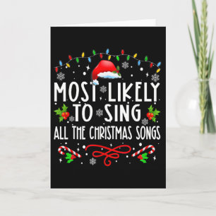 Wahrscheinlich singt die ganze Weihnachtslieder-Fa Karte