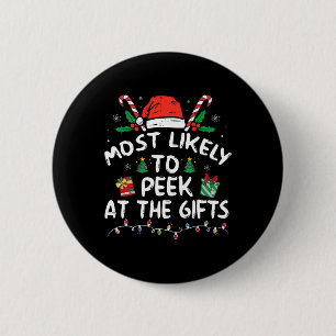 Wahrscheinlich späht man bei den Geschenken Santa Button