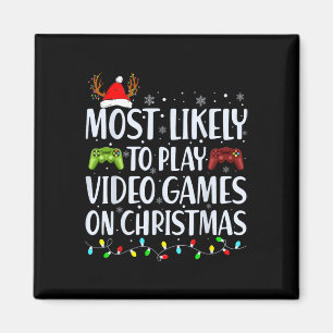 Wahrscheinlich spielen Video-Spiel auf Weihnachten Magnet