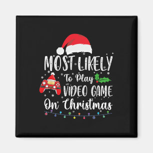 Wahrscheinlich spielen Videospiele auf Weihnachts- Magnet