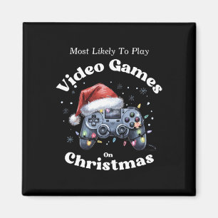 Wahrscheinlich spielt am Weihnachten Videospiele - Magnet