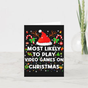 Wahrscheinlich spielt am Weihnachtstag Videospiel Karte