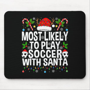 Wahrscheinlich spielt mit dem Weihnachtsmann Fußba Mousepad