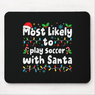 Wahrscheinlich spielt mit dem Weihnachtsmann Fußba Mousepad