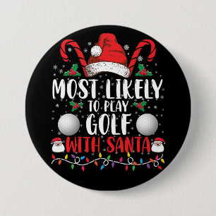 Wahrscheinlich spielt mit Santa Familie Xmas Button