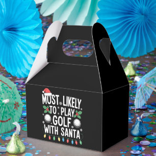 Wahrscheinlich spielt mit Santa Familie Xmas Golf Geschenkschachtel