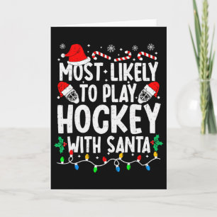 Wahrscheinlich spielt mit Santa Hockey, passende C Karte
