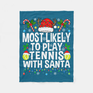 Wahrscheinlich spielt mit Santa Tennis Lustiges Ch Fleecedecke