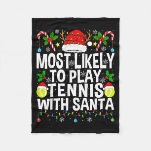Wahrscheinlich spielt mit Santa Tennis Lustiges Ch Fleecedecke