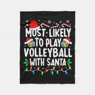 Wahrscheinlich spielt mit Santa Volleyball mit pas Fleecedecke