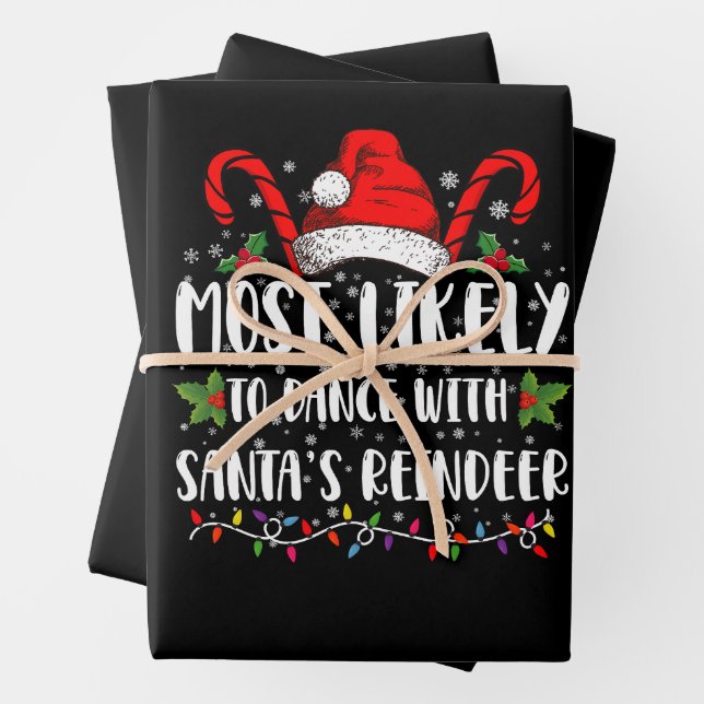 Wahrscheinlich tanzt man mit der Familie der Renti Geschenkpapier Set (Beispiel)