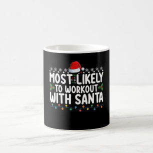 Wahrscheinlich trainiert mit Santa Gym Weihnachten Kaffeetasse