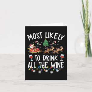 Wahrscheinlich trinken alle Wein Familie Matching  Karte