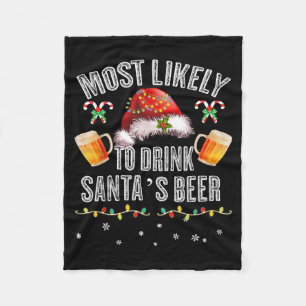 Wahrscheinlich trinkt er das ganze Bier von Santa Fleecedecke