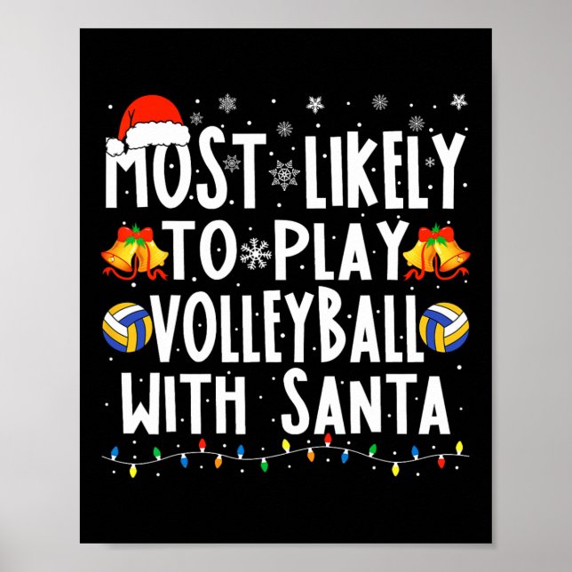 Wahrscheinlich Volleyball mit Weihnachtsmann spiel Poster (Vorne)