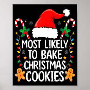 Wahrscheinlich Weihnachtsplätzchen backen Funny Ba Poster