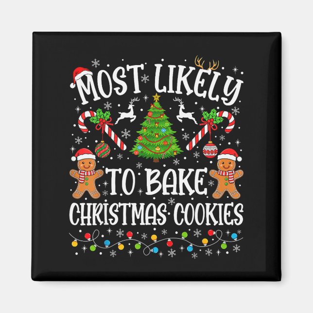 Wahrscheinlich Weihnachtsplätzchen backt Familient Magnet (Vorne)