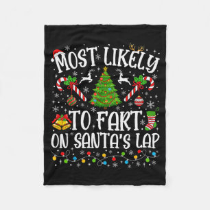 Wahrscheinlich wird auf dem Schoß des Weihnachtsma Fleecedecke