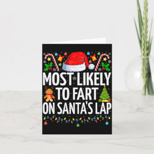 Wahrscheinlich wird auf dem Schoß des Weihnachtsma Karte