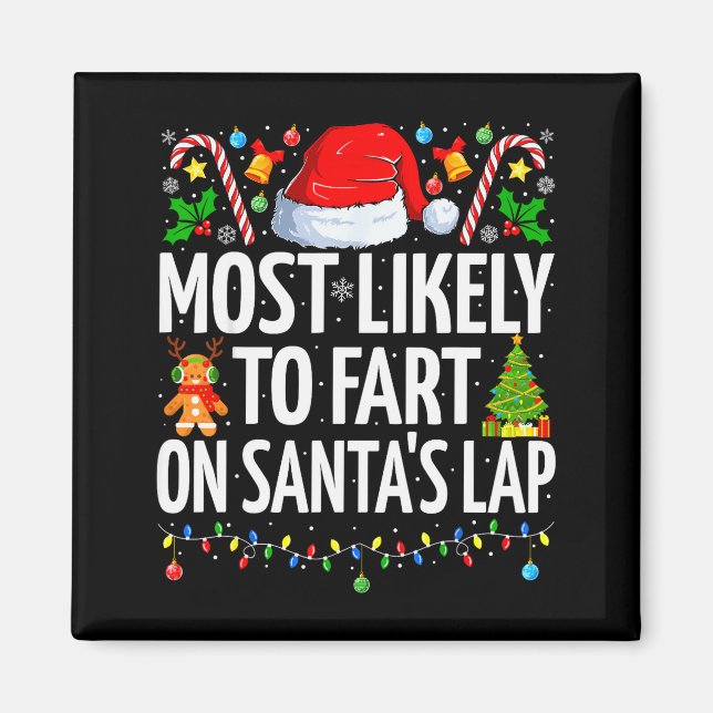 Wahrscheinlich wird auf dem Schoß des Weihnachtsma Magnet (Vorne)
