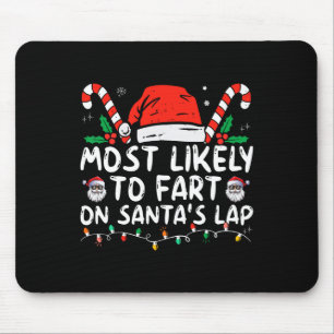 Wahrscheinlich wird auf dem Schoß des Weihnachtsma Mousepad