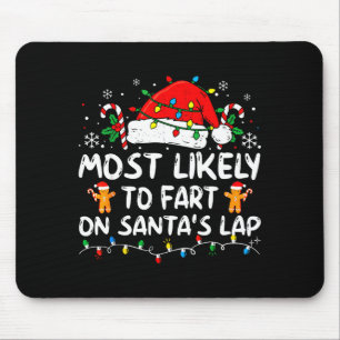Wahrscheinlich wird auf dem Schoß von Santa furzen Mousepad
