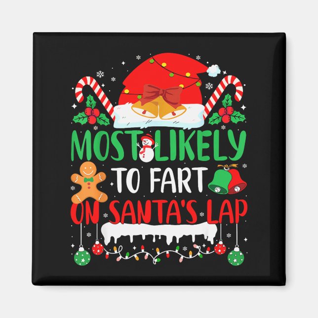 Wahrscheinlich wird auf dem Schoß von Santa gefurz Magnet (Vorne)