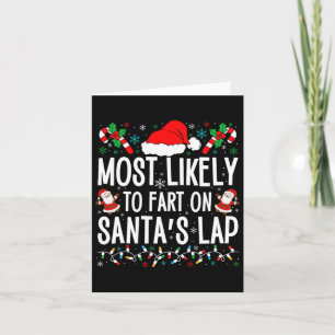 Wahrscheinlich wird auf dem Schoß von Santa gepfur Karte