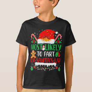 Wahrscheinlich wird auf dem Schoß von Santa gepfur T-Shirt