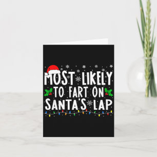 Wahrscheinlich wird auf dem Schoß von Santa Weihna Karte