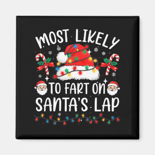 Wahrscheinlich wird auf dem Schoß von Weihnachtsma Magnet