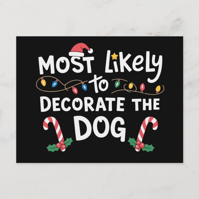 Wahrscheinlich wird der Hund Weihnachten Xmas deko (Vorderseite)
