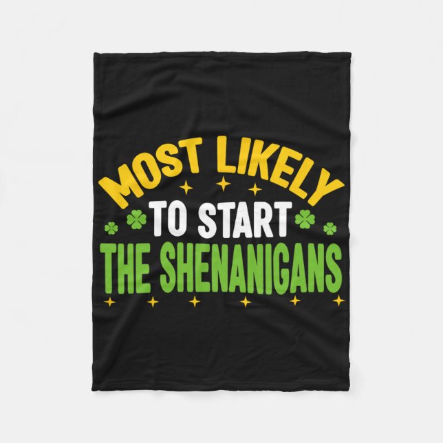 Wahrscheinlich wird der Unfug am St. Patrick's Day Fleecedecke (Vorderseite)