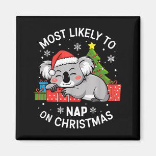 Wahrscheinlich wird er an Weihnachten schlafen lus Magnet