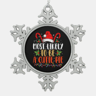 Wahrscheinlich wird es ein süßer Thanksgiving-Weih Schneeflocken Zinn-Ornament