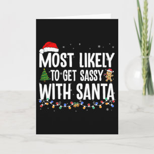 Wahrscheinlich wird es mit Santa Fun Family Christ Karte