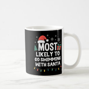 Wahrscheinlich wird mit Santa Weihnachtsschwimmen Kaffeetasse