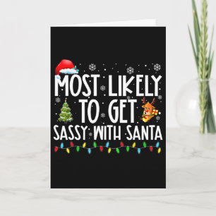 Wahrscheinlich wird Sy mit Santa Fun Family Christ Karte