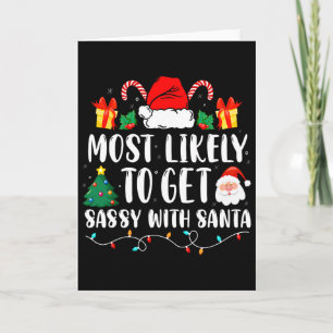 Wahrscheinlich wird Sy mit Santa Fun Family Christ Karte
