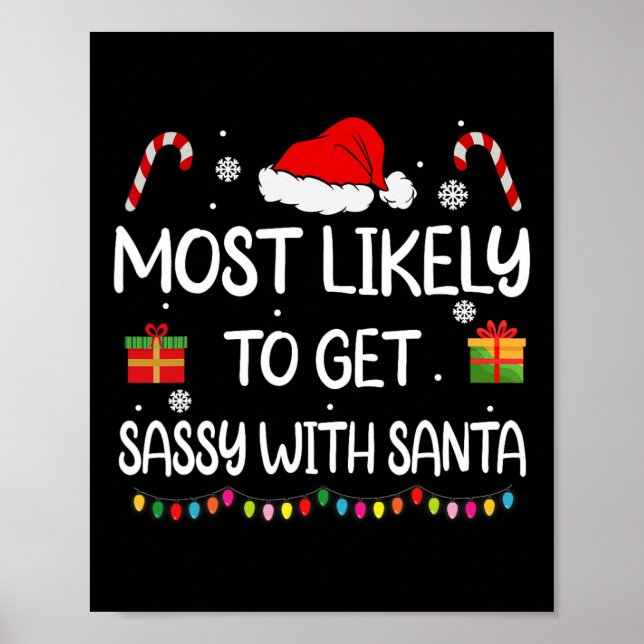 Wahrscheinlich wird Sy mit Santa Fun Family Christ Poster (Vorne)