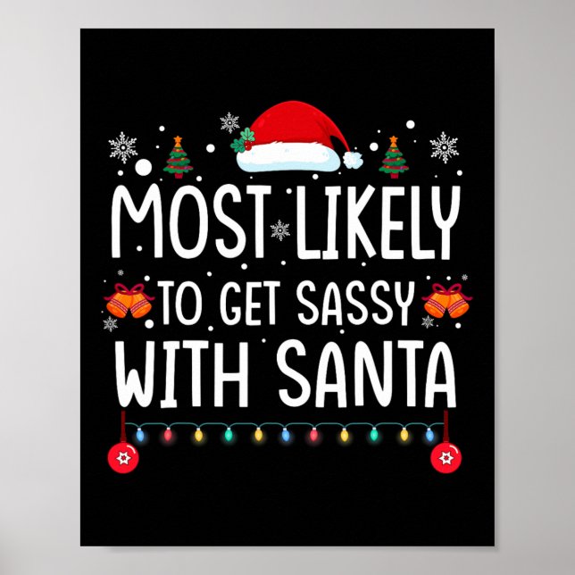 Wahrscheinlich wird Sy mit Santa Fun Family Christ Poster (Vorne)