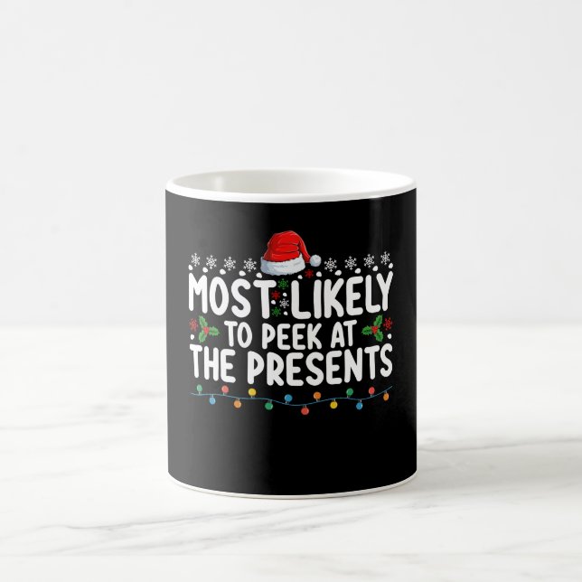 Wahrscheinlich wird Weihnachten Geschenke angescha Kaffeetasse (Mittel)